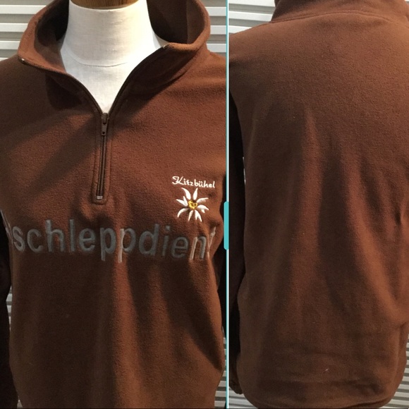 Austrian ski recovery/tow crew brown polar fleece - Picture 1 of 4